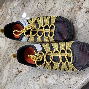 Merrell Barefoot Trail Glove Shoes Sneaker Smoke Gray Adventure Yellow Size 11